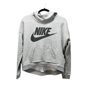 Nike Sweatshirt Hoodie Jacket Gray Fleece Cotton Pullover Sportswear Sz XS